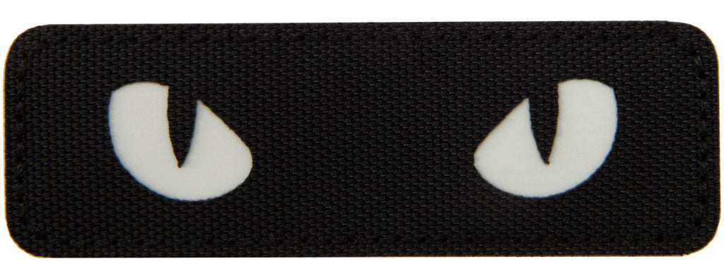 Glow in the Dark Cat Eyes Nylon Fabric Patch (Color: Black)