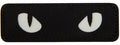 Glow in the Dark Cat Eyes Nylon Fabric Patch (Color: Black)