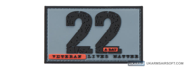22 A Day Veteran Lives Matter PVC Morale Patch