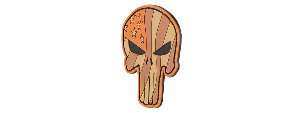 G-FORCE WAVING US FLAG PUNISHER PVC PATCH. 86 CM