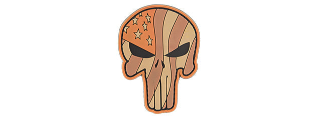 G-FORCE WAVING US FLAG PUNISHER PVC PATCH. 86 CM