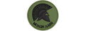 Round Molon Labe with Rifle PVC Patch (Color: OD Green)
