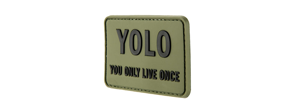 G-FORCE YOU ONLY LIVE ONCE PVC PATCH PVC MORALE PATCH (OD GREEN)