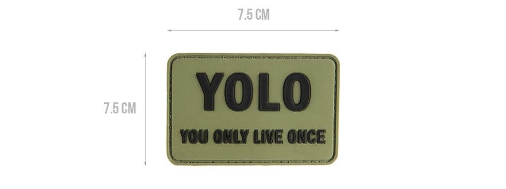 G-FORCE YOU ONLY LIVE ONCE PVC PATCH PVC MORALE PATCH (OD GREEN)