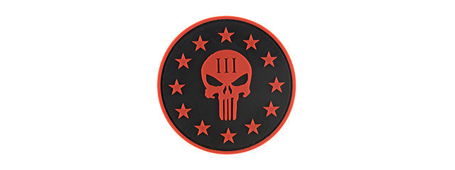 G-FORCE PUNISHER THREE PERCENTER ROUND PVC MORALE PATCH