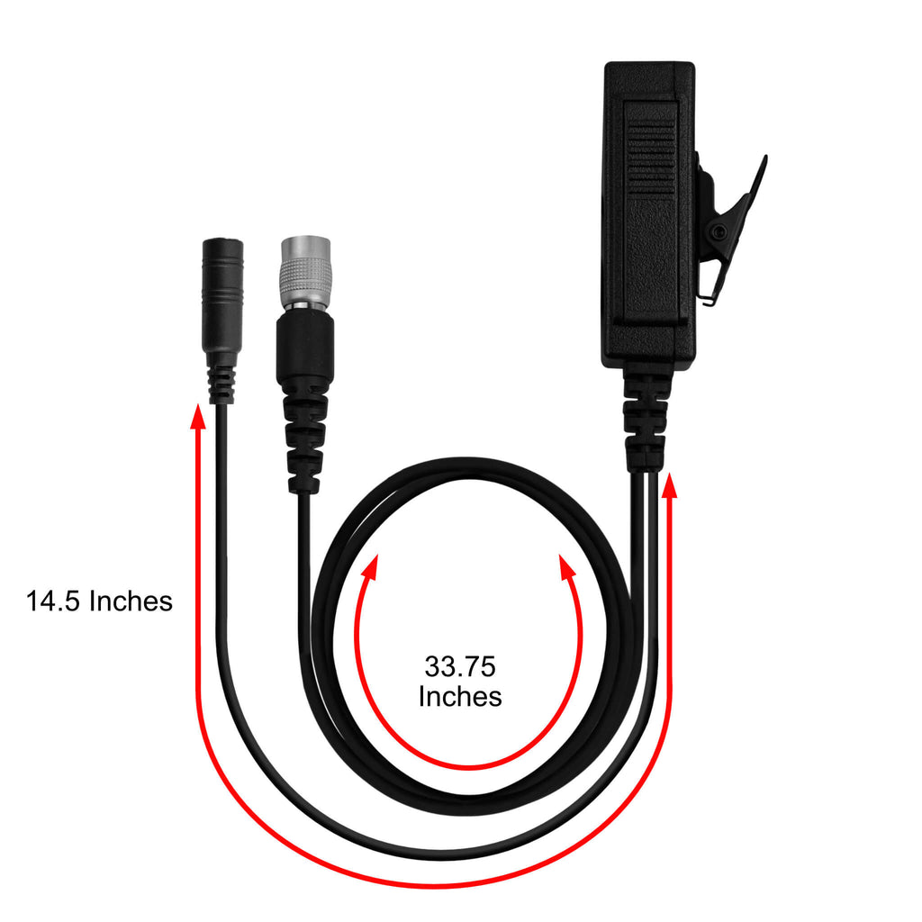 Patrol Mic & Invisible Series Tubeless Earpiece Complete Tactical Kit w/ Quick Disconnect (Hirose) - Sonim XP5, XP5plus, XP5s, XP8, XP10, SoftBank