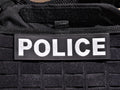 Reflective Plate Carrier Patch (1-3/4"x6-1/2") - POLICE