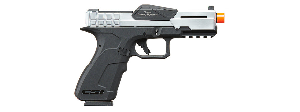 Poseidon CSI XG8 Gas Blow Back Aluminum Pistol - (Metal/Silver)