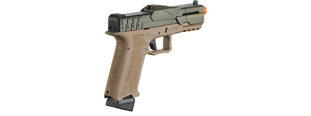 Poseidon CSI XG8 Close Combat Tactical GBB Pistol - (OD Green/Tan)