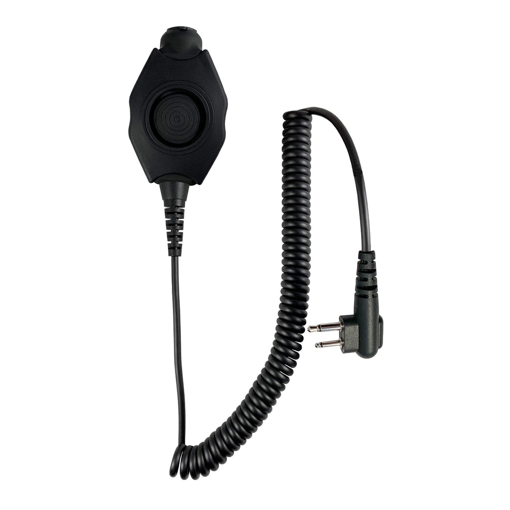 Respirator Mask PTT Kit- 2 Pin Motorola HYT Tekk BearCom Blackbox & More