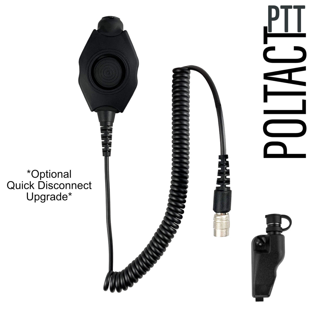 PolTact V2 Tactical Comms Helmet Headset w/ Active Hearing Protection - EF Johnson VP5000 VP6000 VP8000 Series