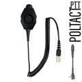 Tactical Radio Adapter/PTT for Headset w/ Quick Disconnect(Hirose): (w/ Electret Mic): US/Civilian/"Peltor" Wiring, Select ComTac III, XPI Models & Select Helicopter Headsets - Vertex: 1 Pin w/ Security Screws