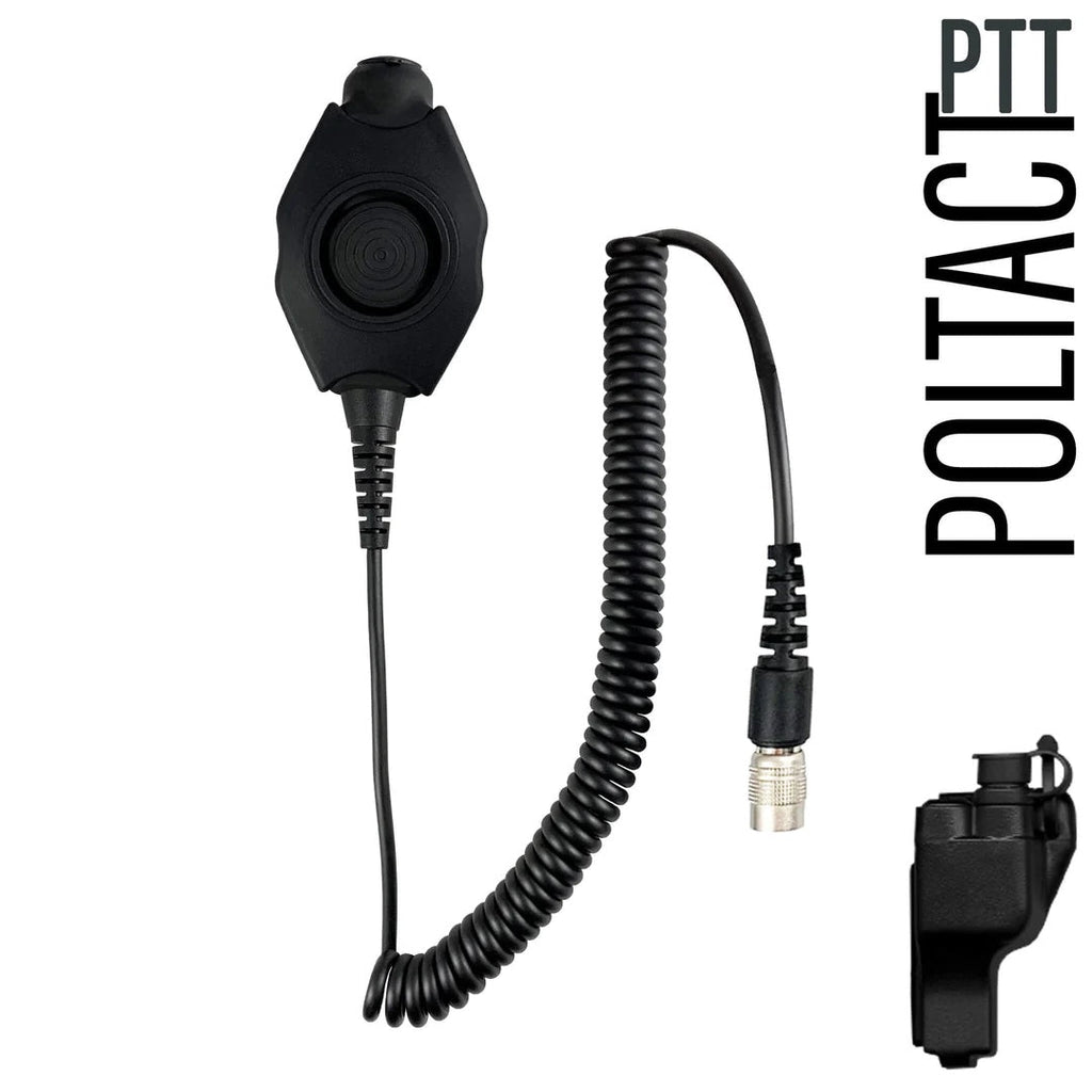 Tactical Mic / Earpiece / Tactical PTT Adapter Kit With Quick Disconnect (Hirose) Connector - Motorola XTS Series, HT/JT1000, MT/MTS2000, MTX838/900/8000/9000, PR1500 & More