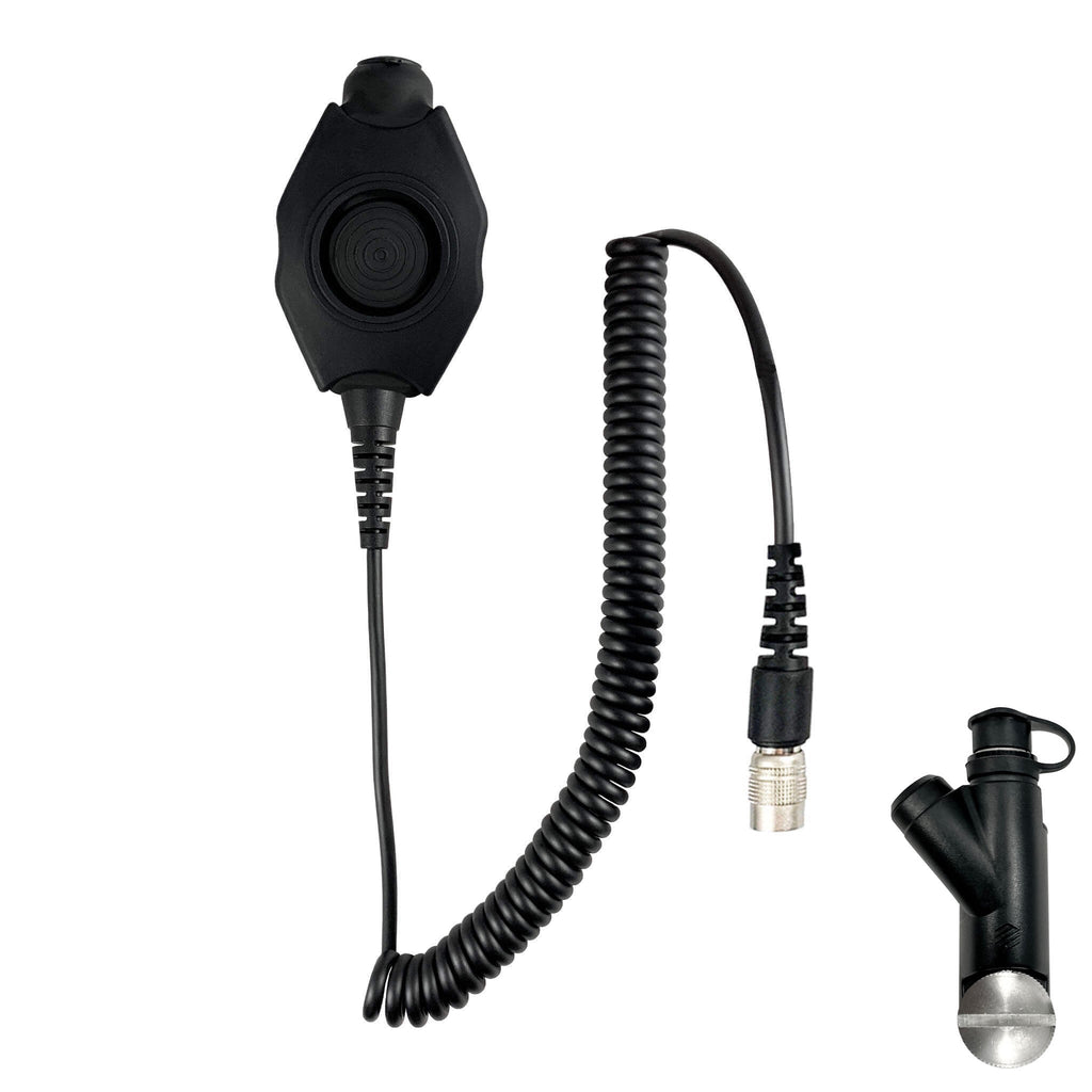PolTact V1 Tactical Comms Headset w/ Active Hearing Protection & Quick Disconnect (Hirose) Adapter - Harris: XL-150/P, XG-100/P, XL-185/P/Pi, XL-200/P/Pi, XL-400