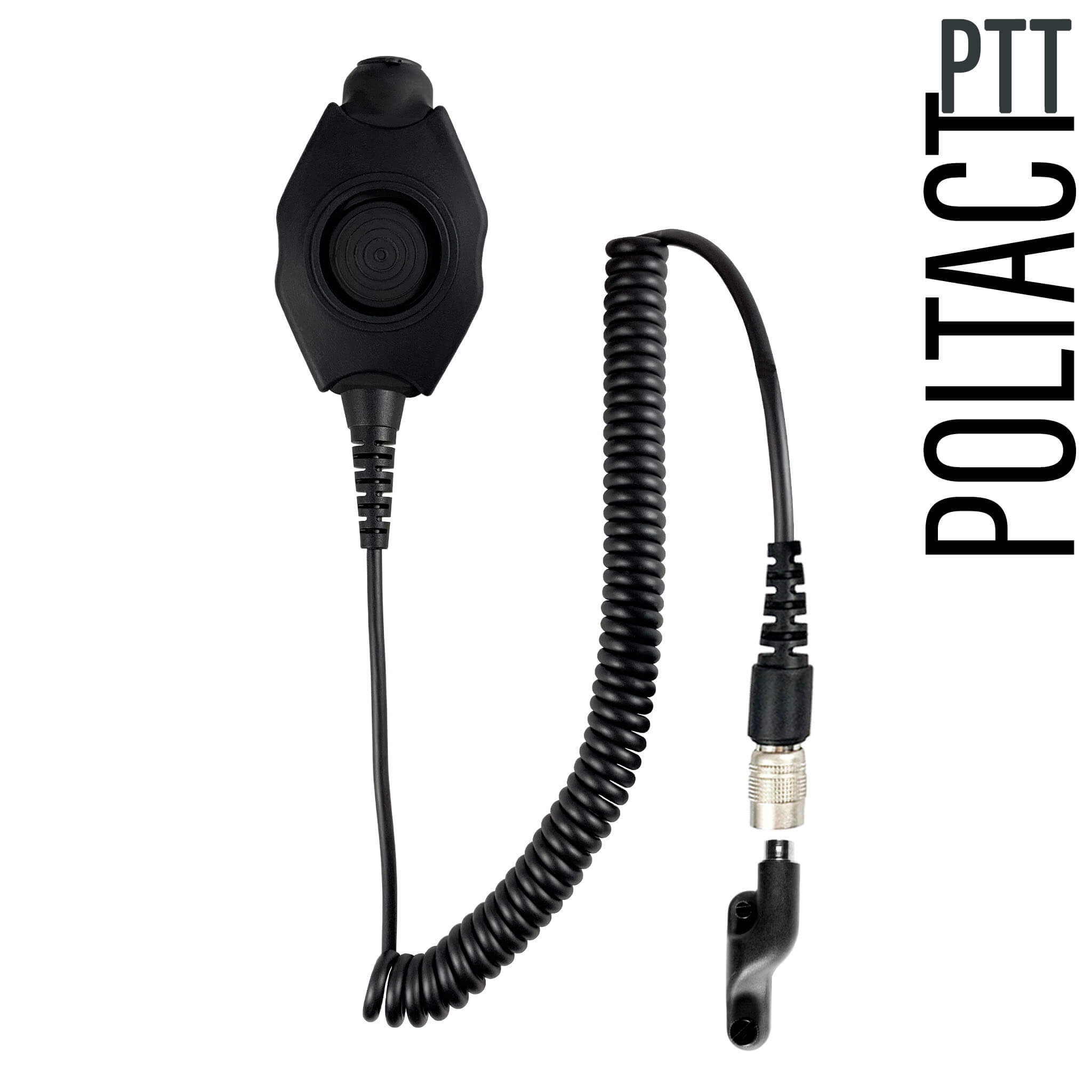 Tactical Radio Amplified PTT for Headset w/ Quick Disconnect(Hirose): NATO/Military Wiring, Gentex, Ops-Core, OTTO, 3M Peltor ComTac, XPI, MSA, Helicopter, & More - Vertex: VXD-970, VX-820, VX-870, VX-920, VX-940, VX-970 Series, & P25 Radios