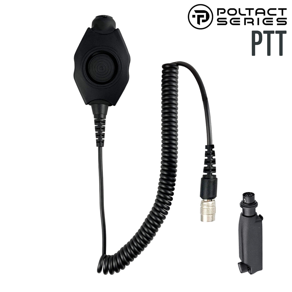 PolTact V2 Tactical Comms Helmet Headset w/ Active Hearing Protection & Quick Disconnect (Hirose) Adapter - Sepura Tetra STP8000, STP9000, SBP/SCP/SEP8000, SC20, SC21 & more