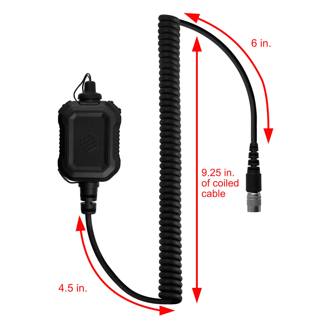 Tactical Mic / Invisible Tubeless Earpiece / Tactical PTT Kit w/ Quick Disconnect (Hirose) Adapter- Motorola: APX (Apex) Series, XPR Series, SRX2200, & More