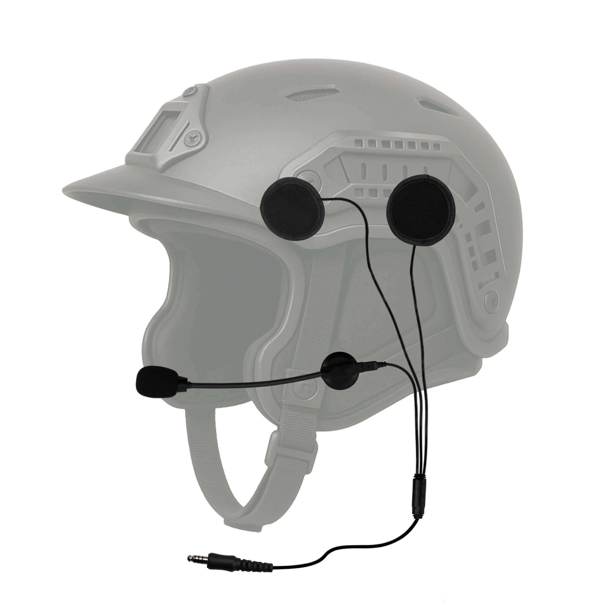 Tactical In Helmet & Push To Talk Kit - Quick Disconnect (Hirose): All Kenwood Multi-Pin TK & NX Series