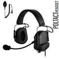 PolTact V1 Tactical Comms Headset w/ Active Hearing Protection - 2 Pin Motorola HYT Tekk BearCom Blackbox & More