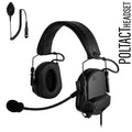 PolTact V1 Tactical Comms Headset w/ Active Hearing Protection - BaoFeng: UV9G, UV9R, UV9R Plus, UV9R Pro, BF-A58, BF-558, BF-N9, UV-XR, GT-3WP, BF-9700, UV-5S, BF-R760, UV-82WP