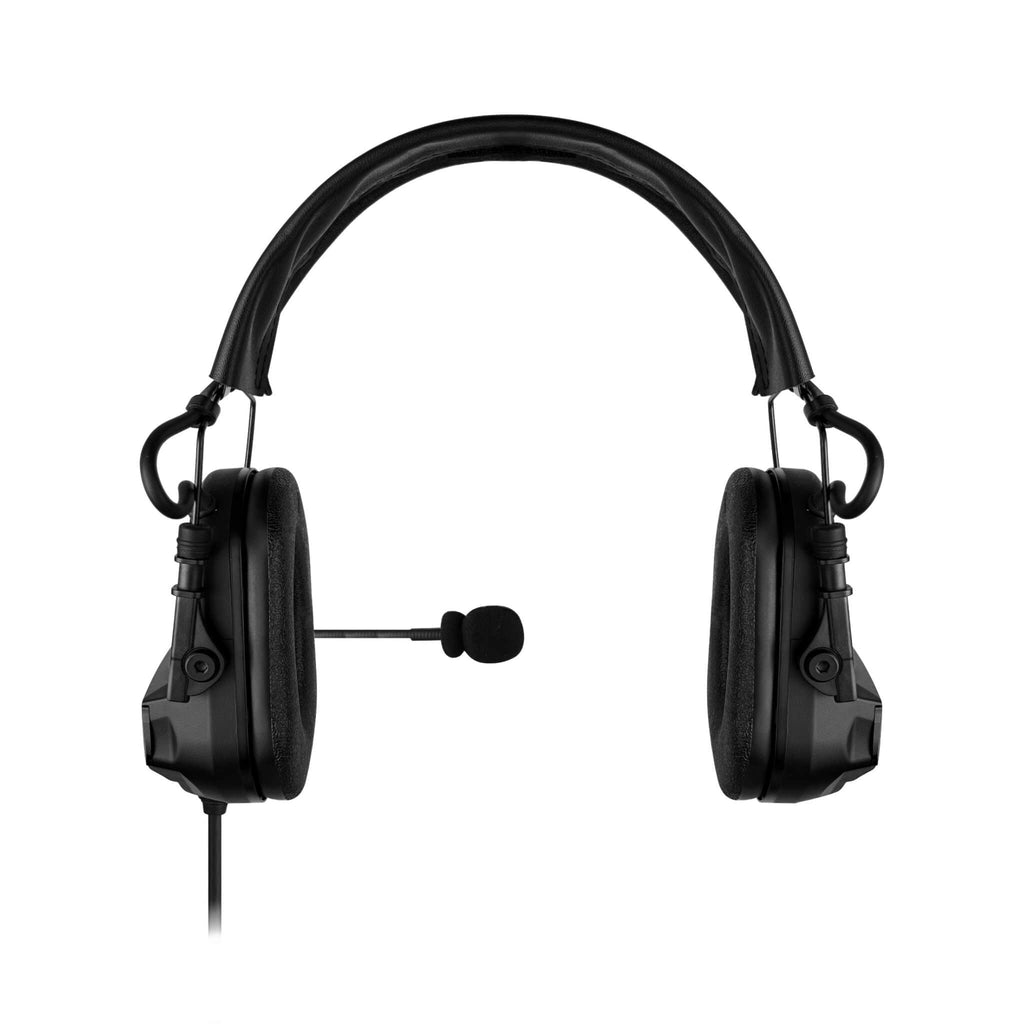 PolTact V1 Tactical Comms Headset w/ Active Hearing Protection - 2 Pin Motorola HYT Tekk BearCom Blackbox & More