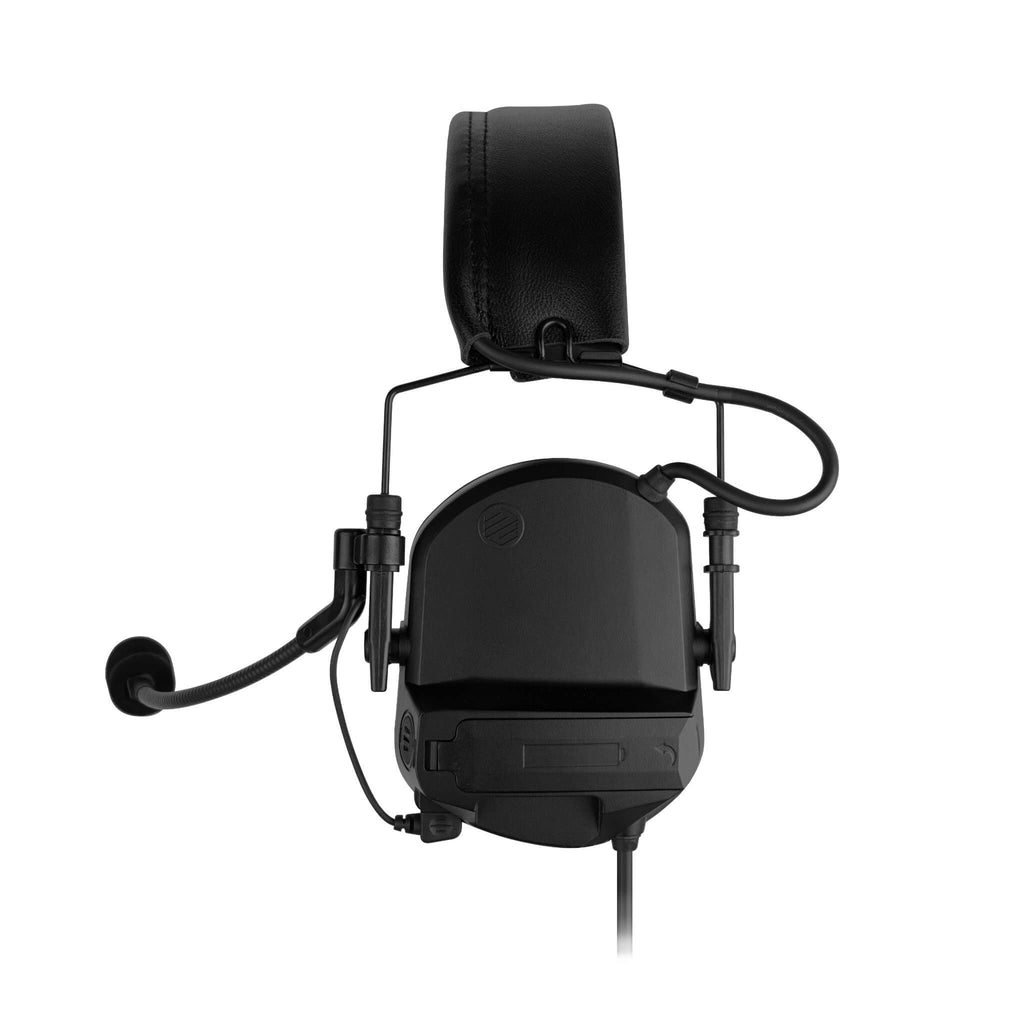 PolTact V1 Tactical Comms Headset w/ Active Hearing Protection & Quick Disconnect (Hirose) Adapter - Harris: XL-150/P, XG-100/P, XL-185/P/Pi, XL-200/P/Pi, XL-400