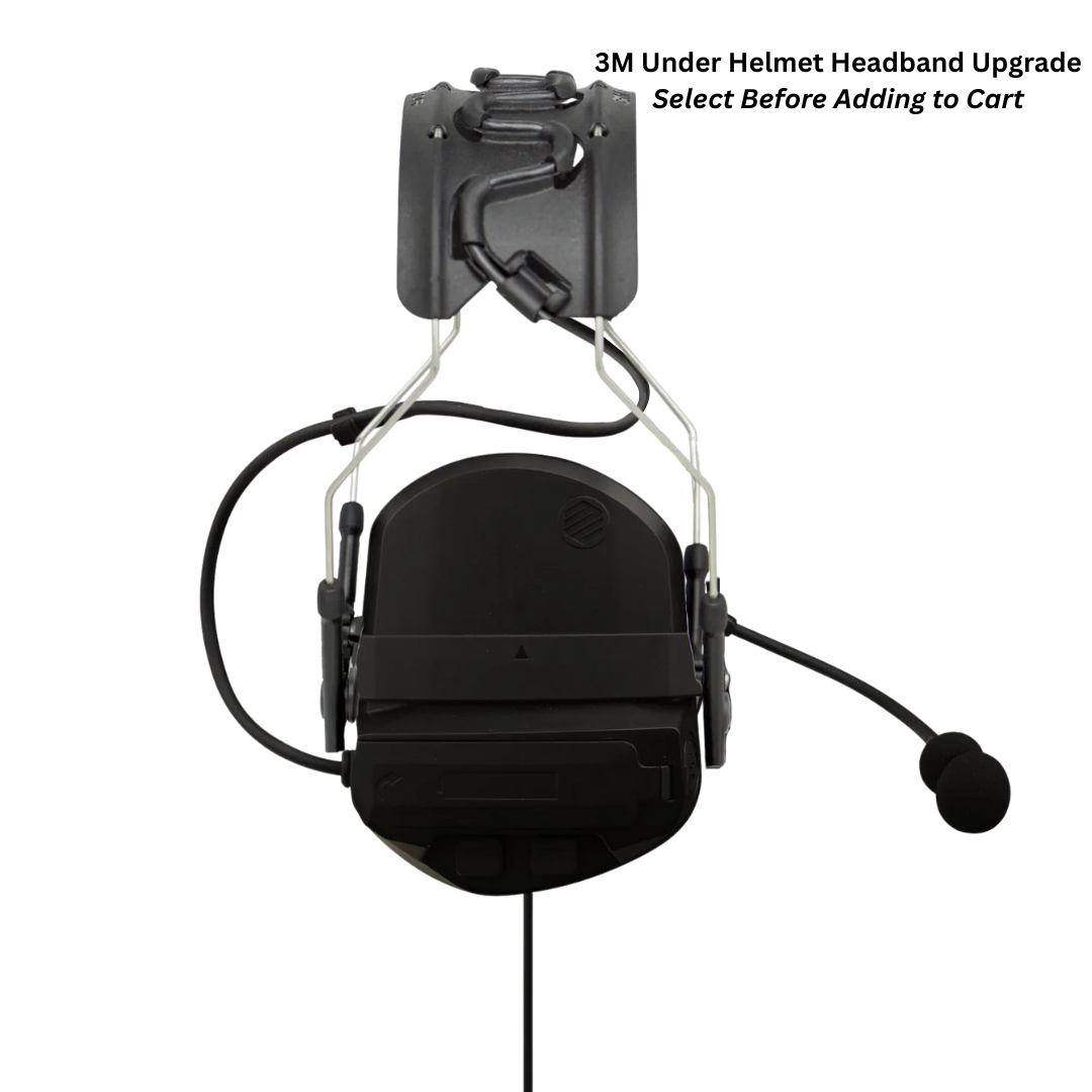 PolTact V2 Tactical Comms Helmet Headset w/ Active Hearing Protection & Quick Disconnect (Hirose) Adapter - Harris & M/A-Com 700P/Pi, 710P, P5100 / P7100 / P7200 Series & More