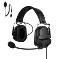 PolTact V2 Tactical Comms Helmet Headset w/ Active Hearing Protection & Quick Disconnect (Hirose) Adapter - Harris, M/A-Com: All P5300 P5400 P5500 P7300 Series, XG-15/25/75, XL-45, XL-95 & More