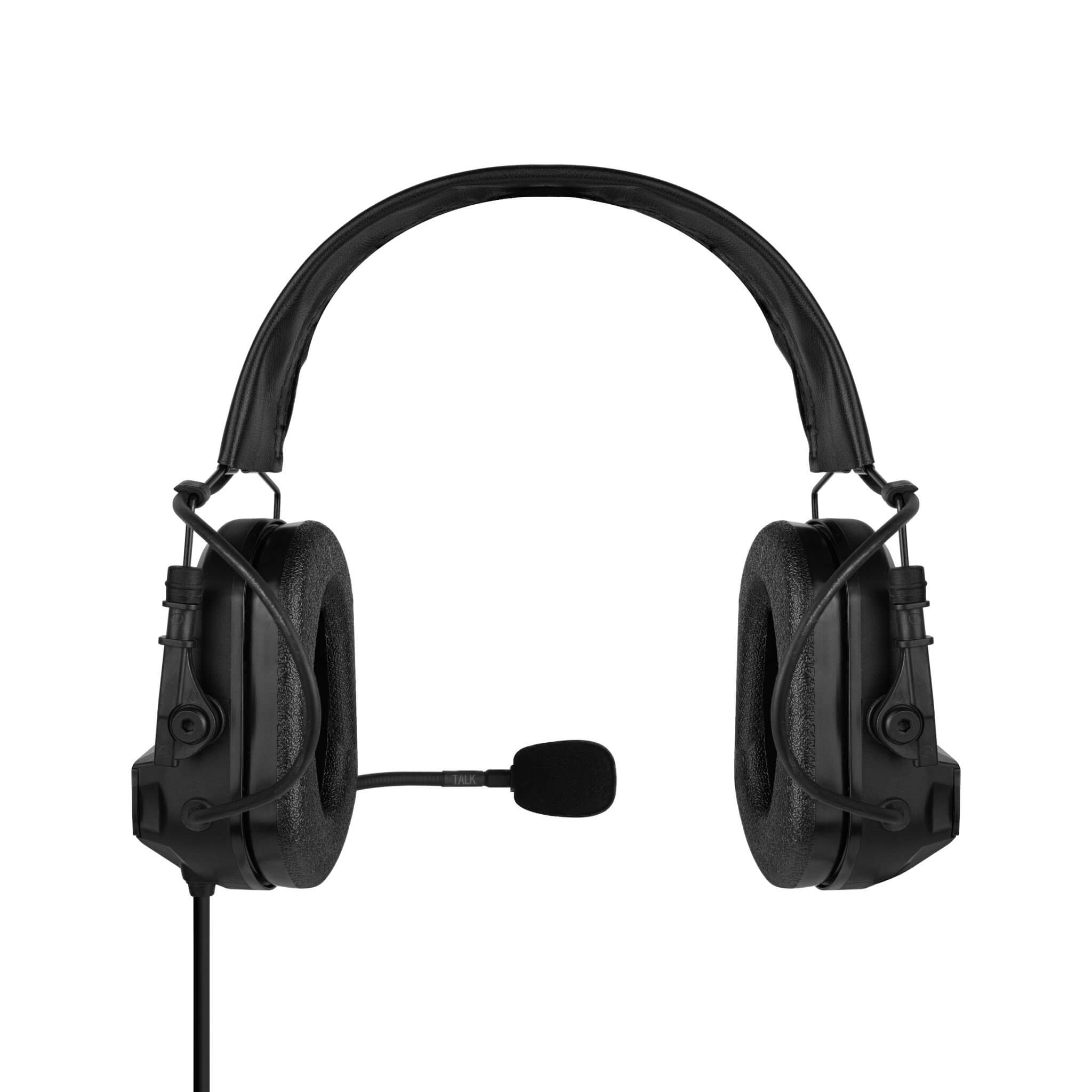 PolTact V2 Tactical Comms Helmet Headset w/ Active Hearing Protection - Yaesu 2 Pin: FT-65, FT25, FT-4XR, FT-4VR