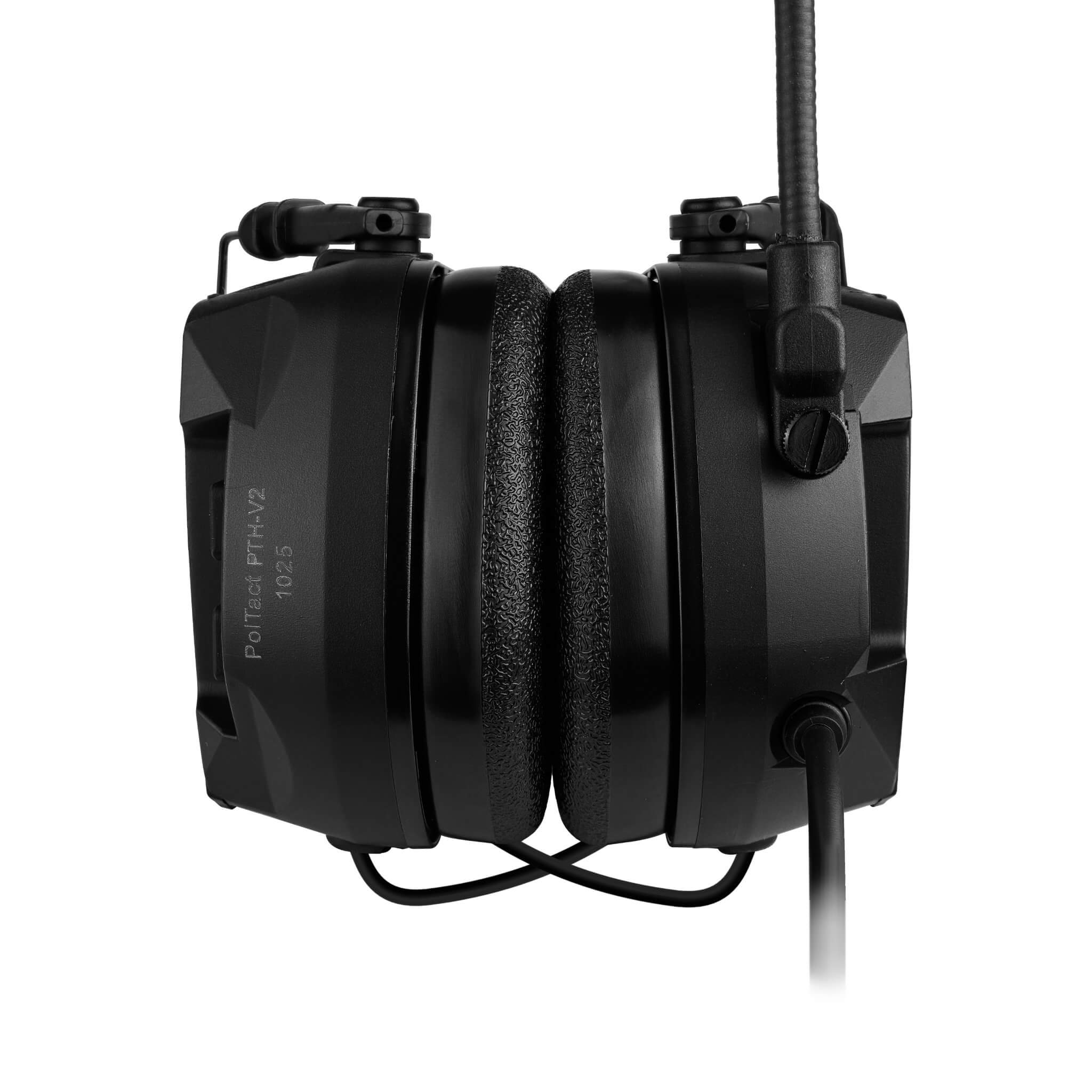 PolTact V2 Tactical Comms Helmet Headset w/ Active Hearing Protection - Motorola R7, MXP600, ION & N Series