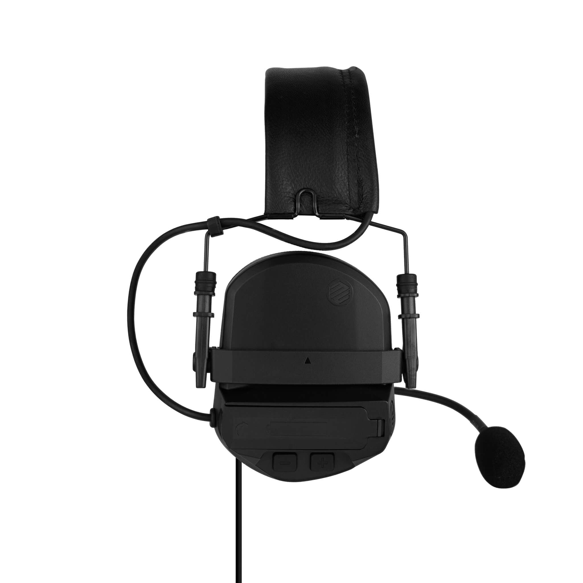 PolTact V2 Tactical STEREO DUAL COMMS Headset w/ Active Hearing Protection - Headset Only - Single Downlead: 4 Pole or 5 Pole Stereo