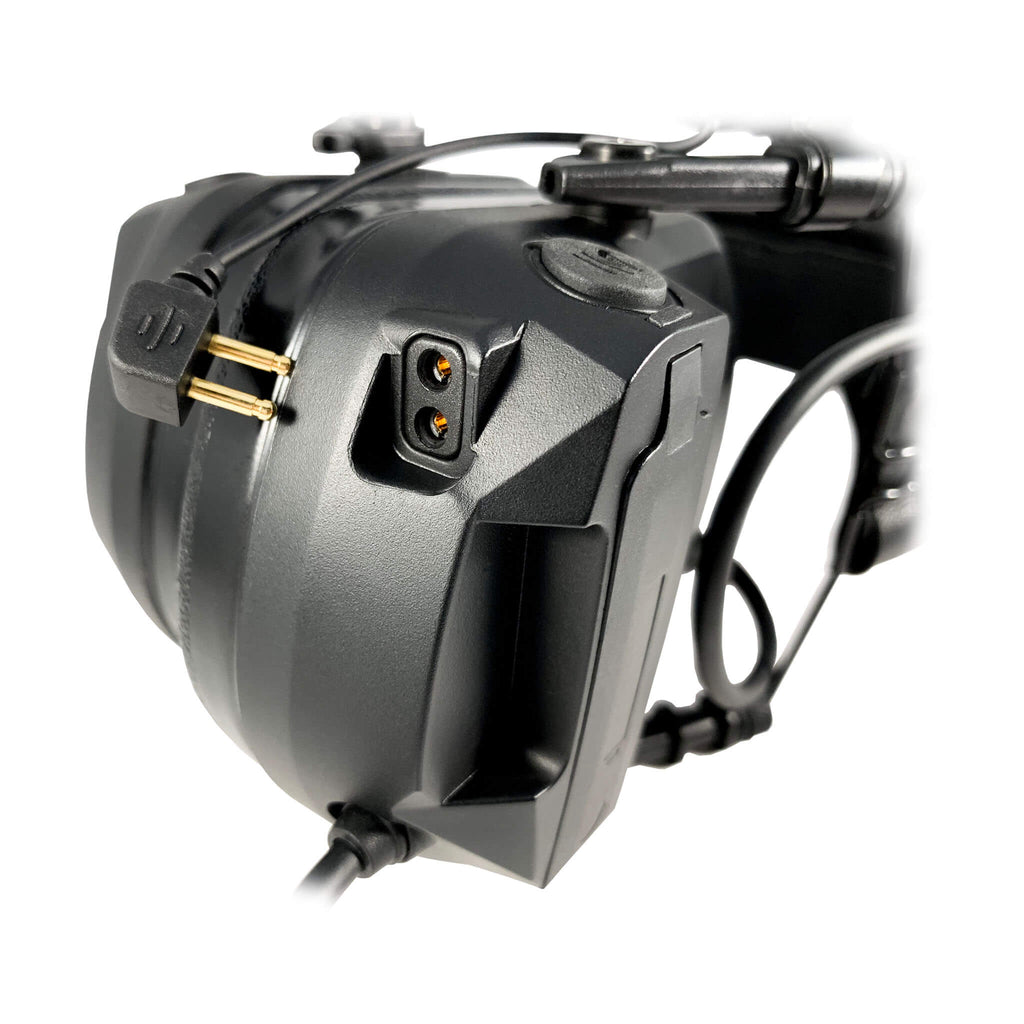 Tactical Radio Headset(Behind-The-Neck) w/ Active Hearing Protection - Neckband Headset Only - Compatible w/ Peltor, TCI, TEA