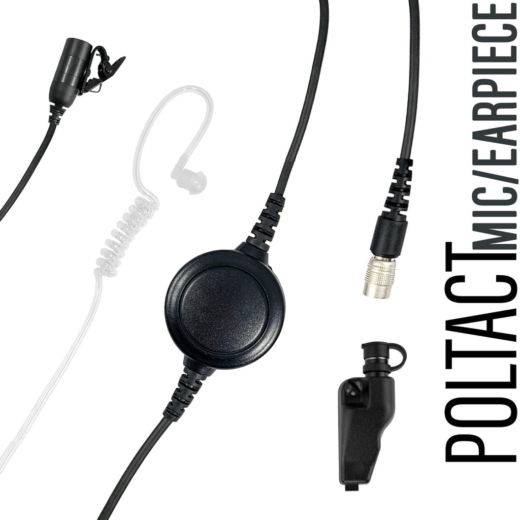 Tactical Mic / Earpiece / PTT Kit With Quick Disconnect (Hirose) Connector - EF Johnson VP5000 VP6000 VP8000 Series
