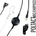 Tactical Mic / Earpiece / PTT Kit With Quick Disconnect (Hirose) Connector - EF Johnson 51, 5000, 5100, 7700, 8100 Series, Ascend, Kenwood VP400, VP600, VP900 & More