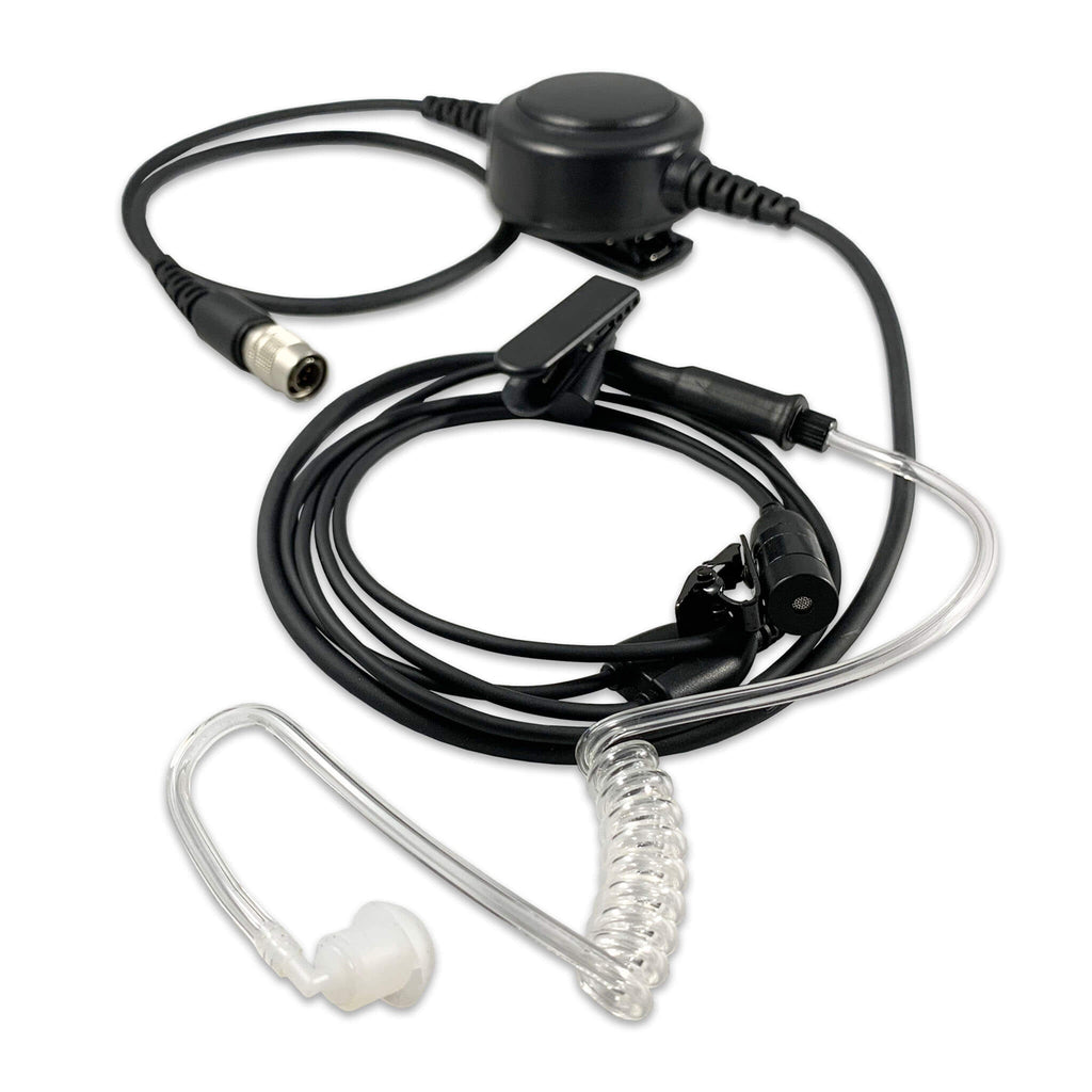 Tactical Mic / Earpiece / PTT Kit With Quick Disconnect (Hirose) Connector - Harris: XL-150/P, XG-100/P, XL-185/P/Pi, XL-200/P/Pi, XL-400