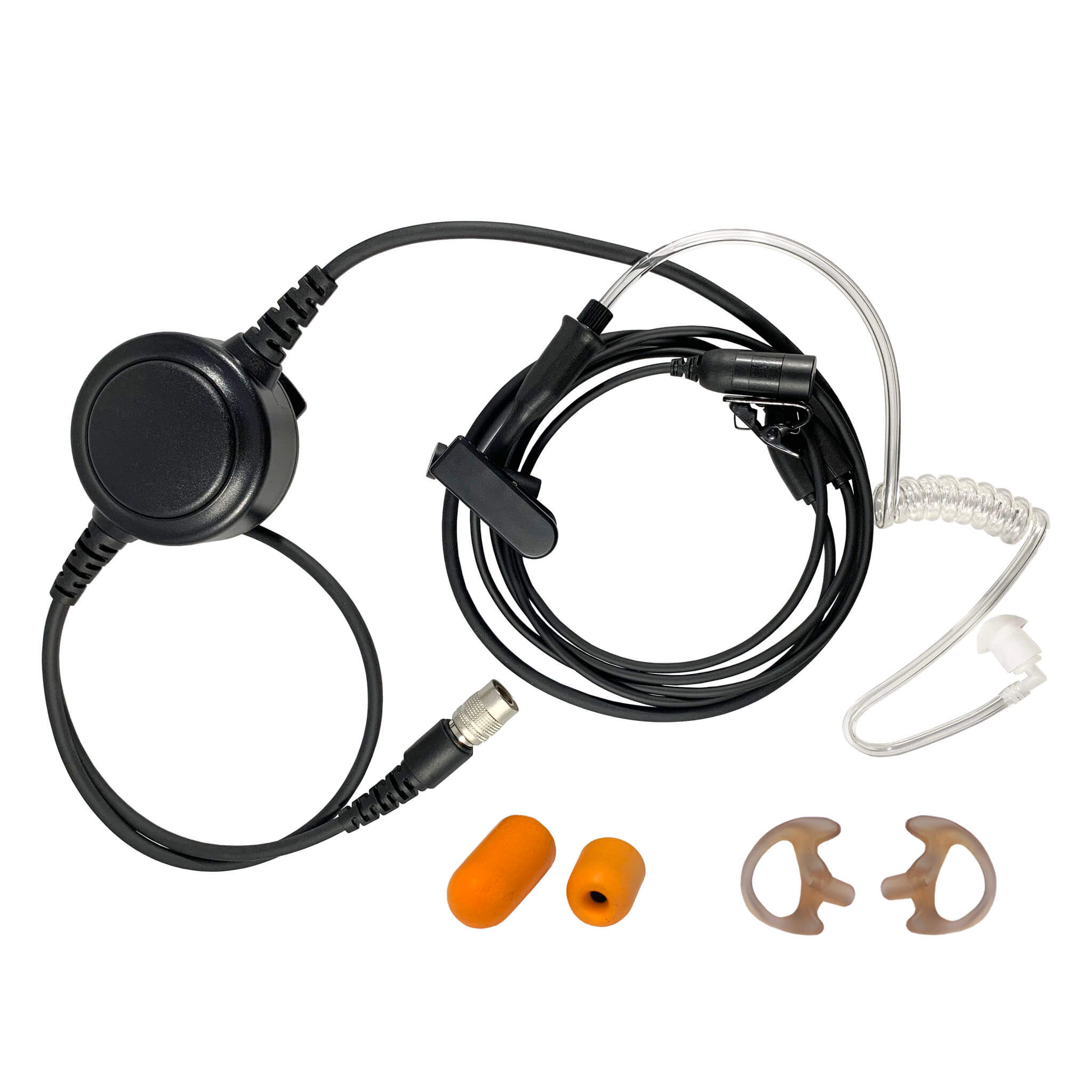 Tactical Mic / Earpiece / PTT Kit With Quick Disconnect (Hirose) Connector - Harris: XL-150/P, XG-100/P, XL-185/P/Pi, XL-200/P/Pi, XL-400
