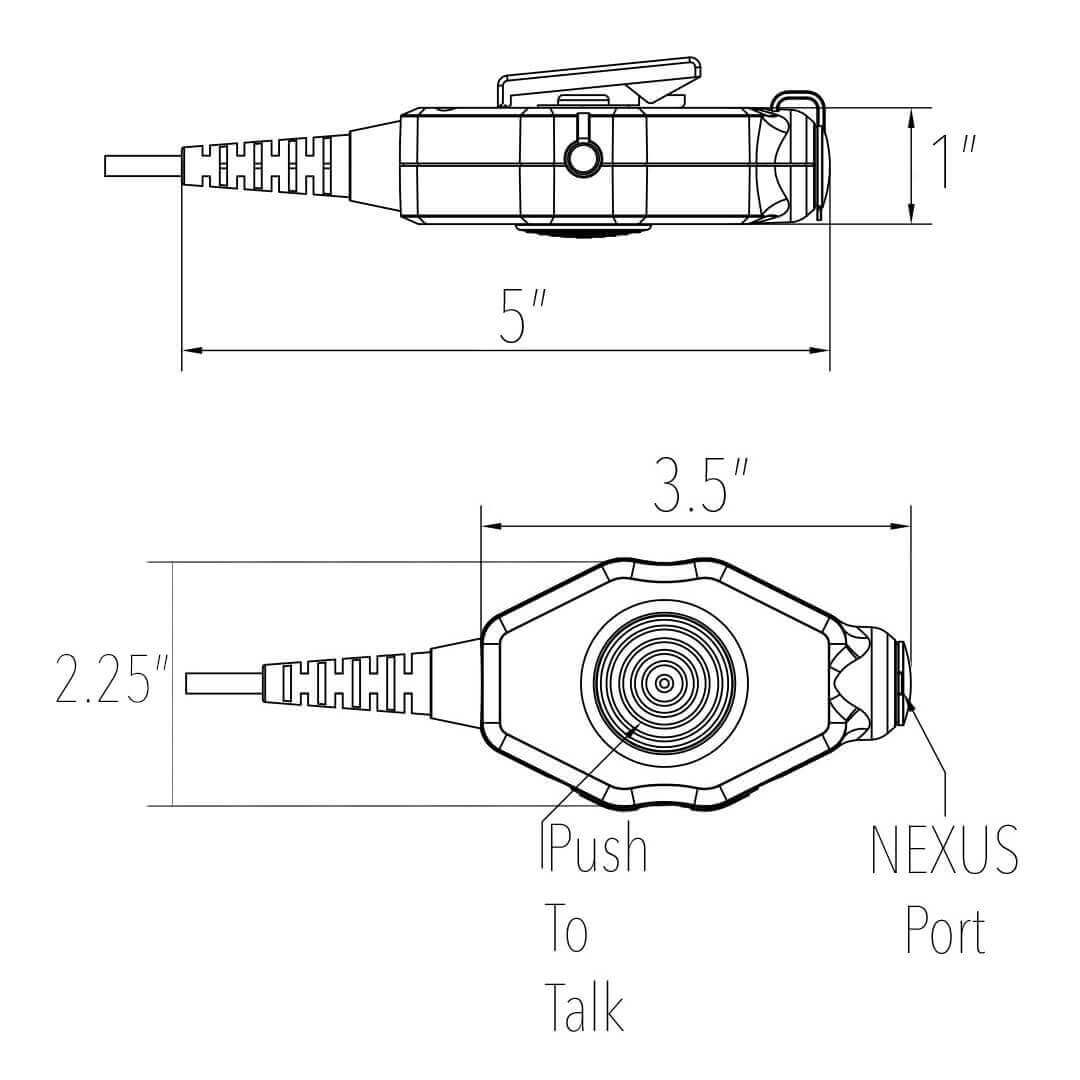 Tactical In Helmet & Push To Talk Kit - Motorola/Retevis/Ailunce: EX500/560/XLS, EX600/600/XLS, GL2000, GP328/338/PLUS, RT Series, HD1, HD2 Siyata & More