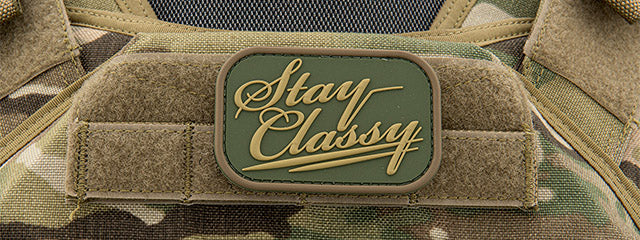 Stay Classy Swat PVC Patch (Color: Olive Green)