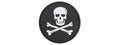 Jolly Roger PVC Patch (Color: Black and White)