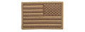 Embroidered Reverse US Flag Patch (Color: Coyote Tan)
