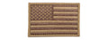 Embroidered Forward US Flag Patch (Color: Coyote Tan)