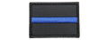 Embroidered Fabric Think Blue Line Patch (Color: Blue)
