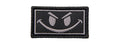 Embroidered Evil Smiley Patch (Color: Black and Gray)