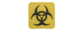 Biohazard Square PVC Patch (Color: Black and Yellow)