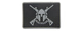 Molon Labe Spartan with Two Rifles PVC Patch (Color: Black)