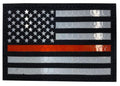 Reflective US Flag Patch Forward With Thin Red Line