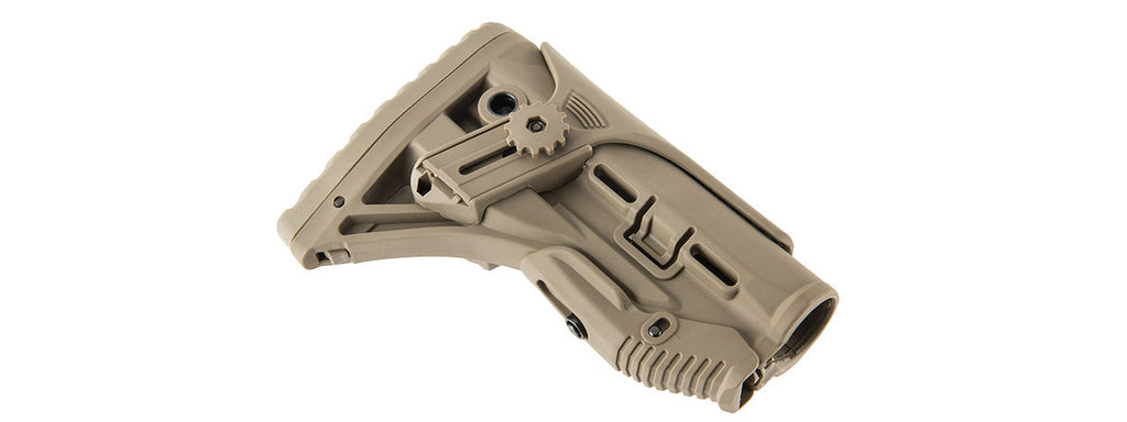 RANGER ARMORY M4 TACTICAL STOCK WITH ADJUSTABLE CHEEK REST (TAN)