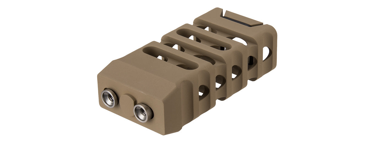 RANGER ARMORY SKELETONIZED STRAIGHT CUT KEYMOD SHORT VERTICAL FORWARD GRIP (TAN)
