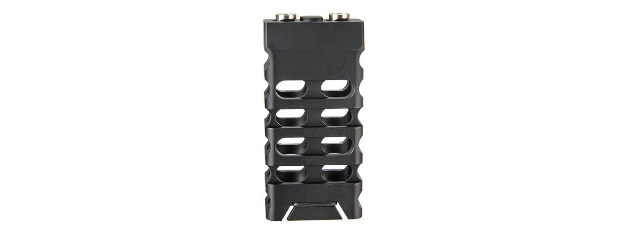 RANGER ARMORY SKELETONIZED KEYMOD SHORT VERTICAL FORWARD GRIP - STRAIGHT CUT (BLACK)
