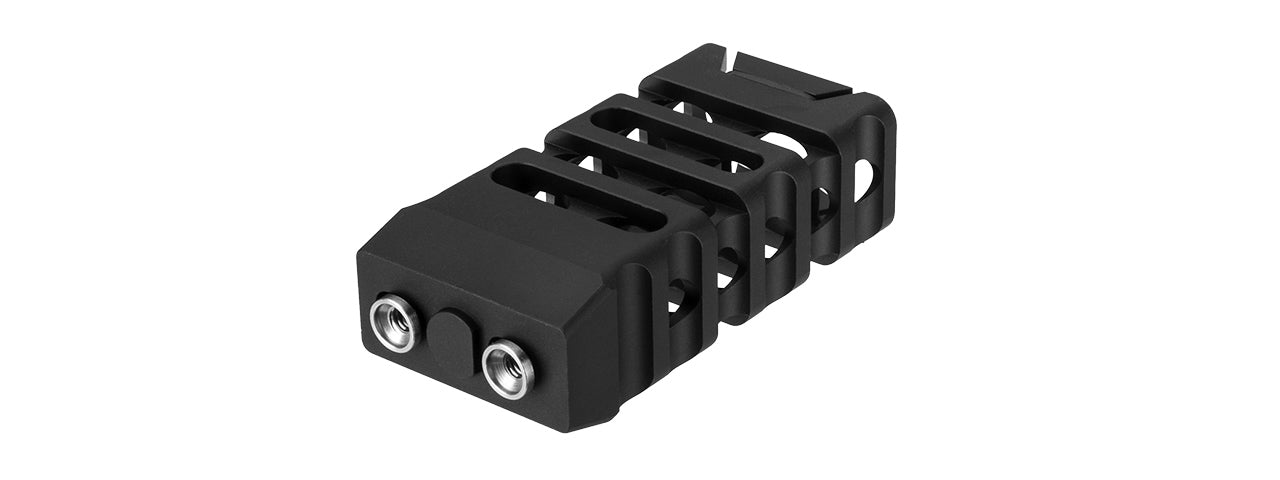 RANGER ARMORY SKELETONIZED KEYMOD SHORT VERTICAL FORWARD GRIP - STRAIGHT CUT (BLACK)
